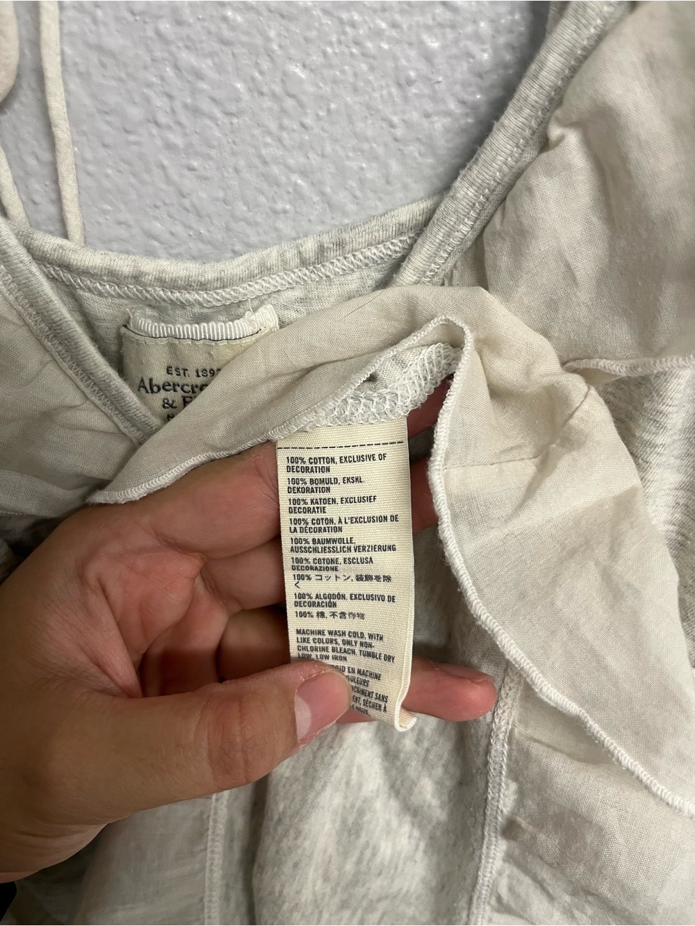 Abercrombie & Fitch Cream Ruffle Tank Top - Picture 5 of 6